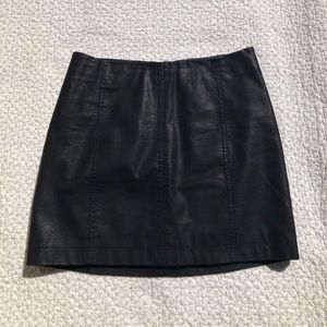 Free People Faux Leather Skirt